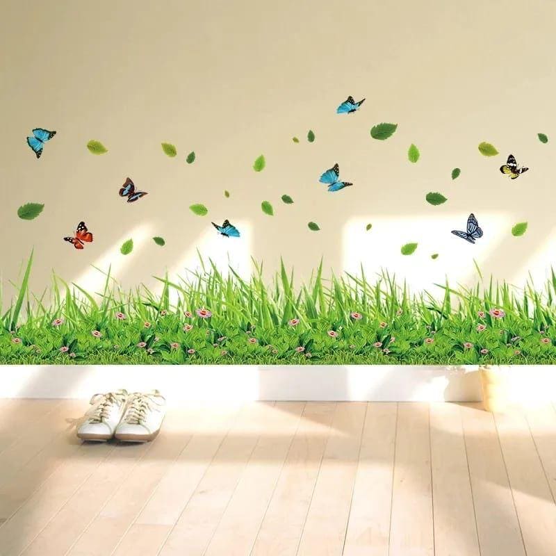 3D Nature Wall Sticker, Living Room Bedroom Bathroom Vinyl Decals Art, Home Decoration Mural, Bathroom Kitchen Living Room Window Art, Grass Border Wall Sticker 3D Nature Wall Sticker, Living Room Bedroom Bathroom Vinyl Decals Art, Home Decoration Mural, Bathroom Kitchen Living Room Window Art, Grass Border Wall Sticker